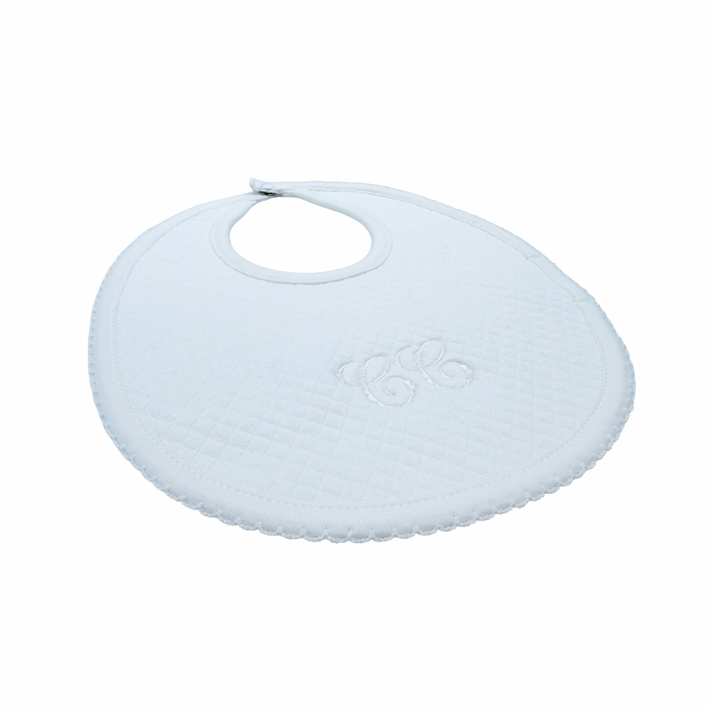 Luxury bib with embroidery detail