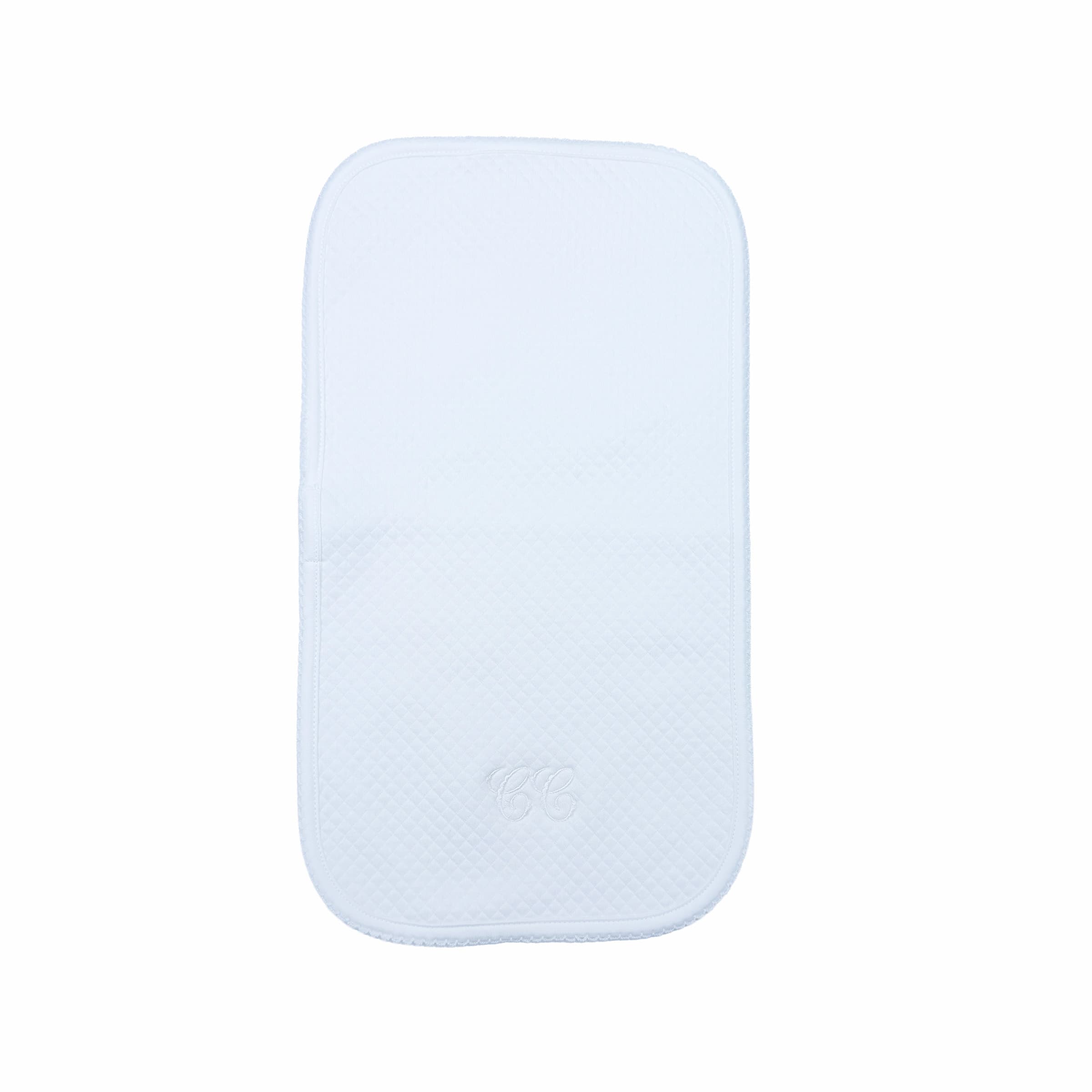 Cheris Chics luxury baby burp cloth with signature embroidery