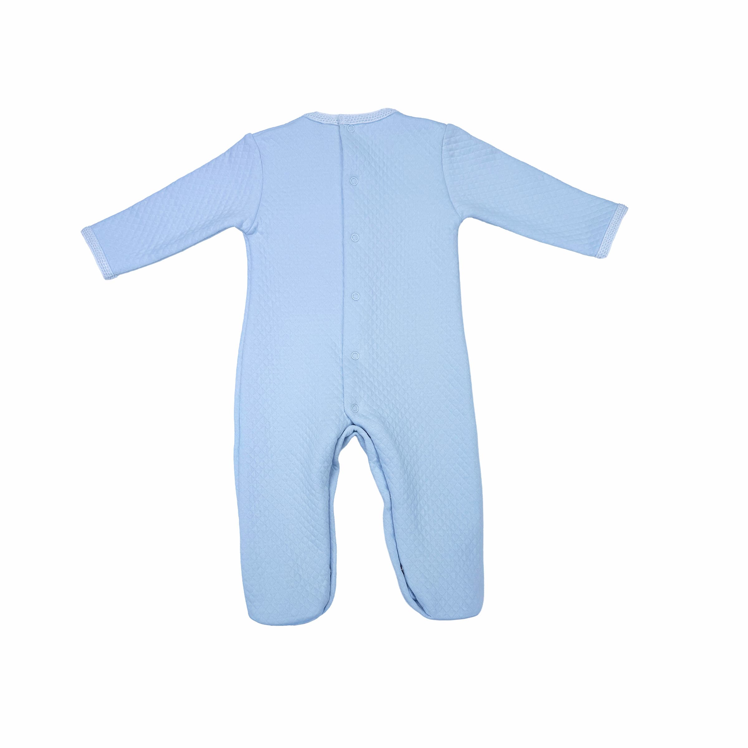 Cheris Bleu Élégance Babygrow – back textured design