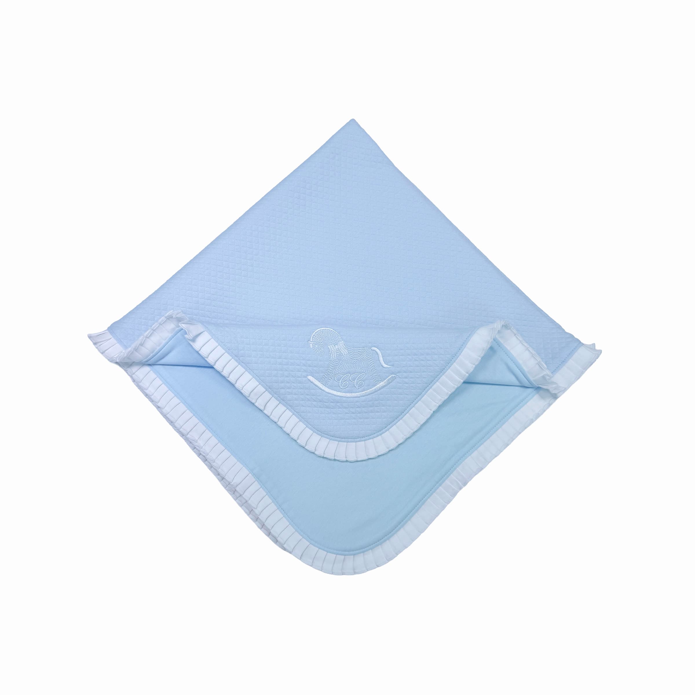 Blanket with volant border