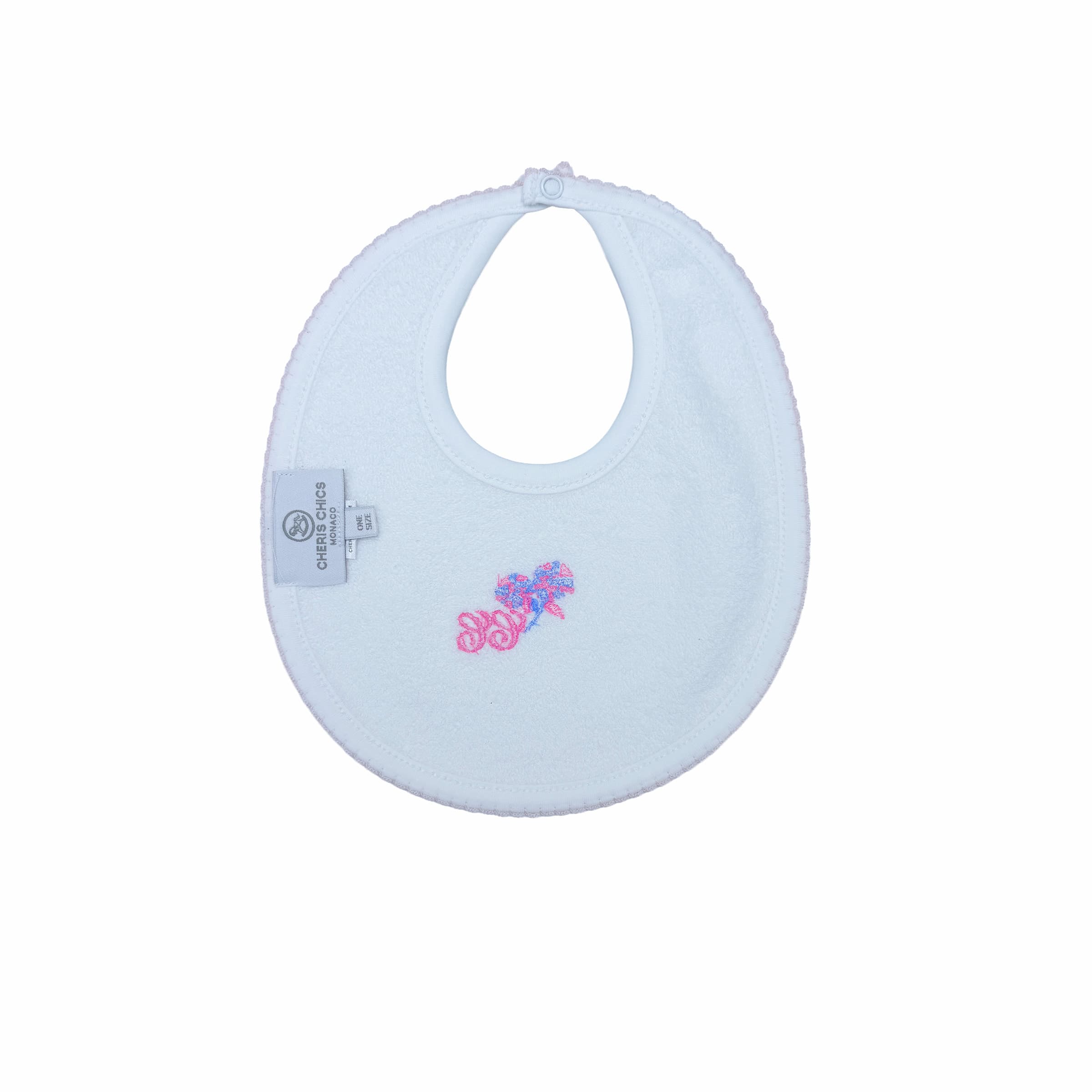 Soft interlock baby bib – back view