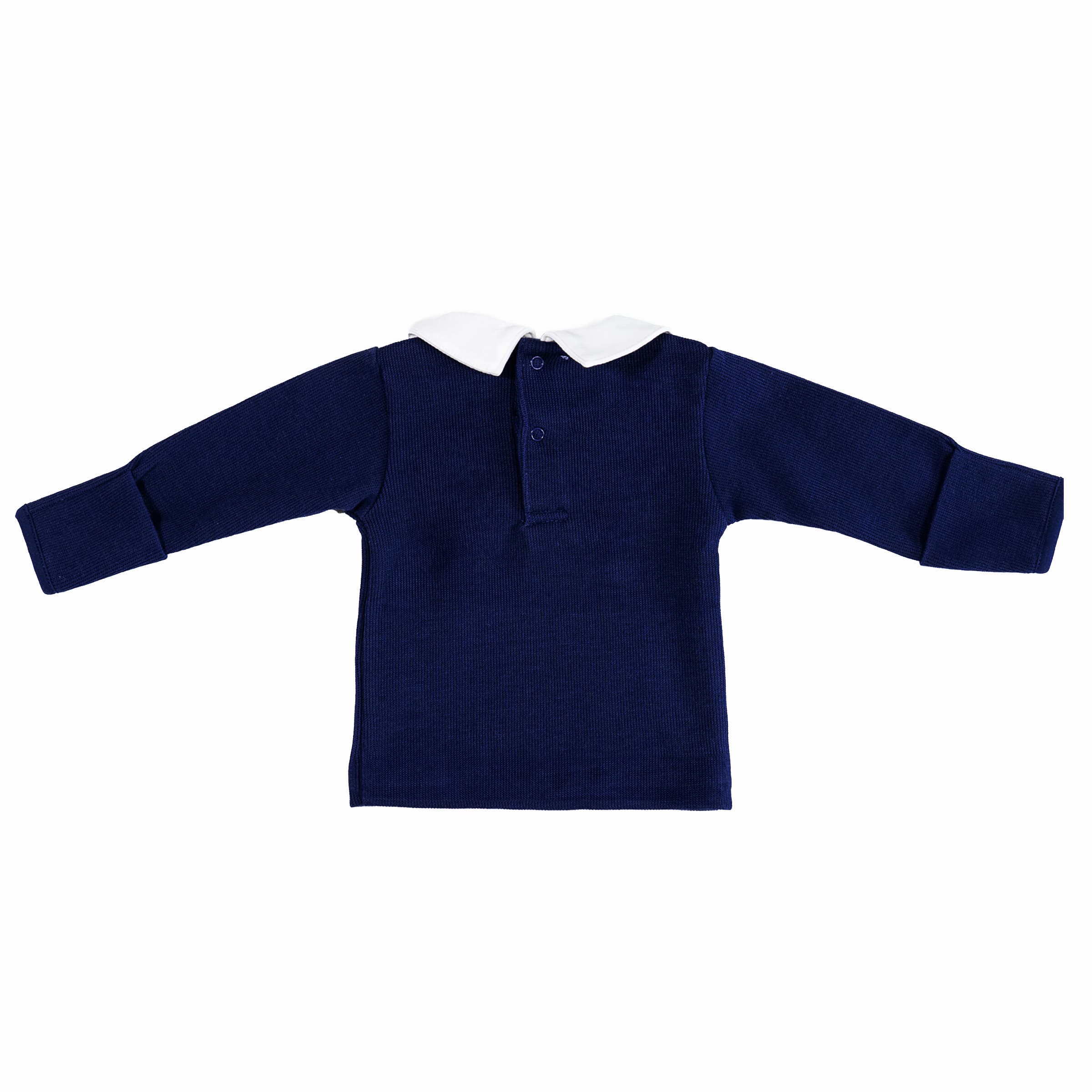 Chéris Tisse Marine Set – Navy Special Knit Baby Boy Outfit