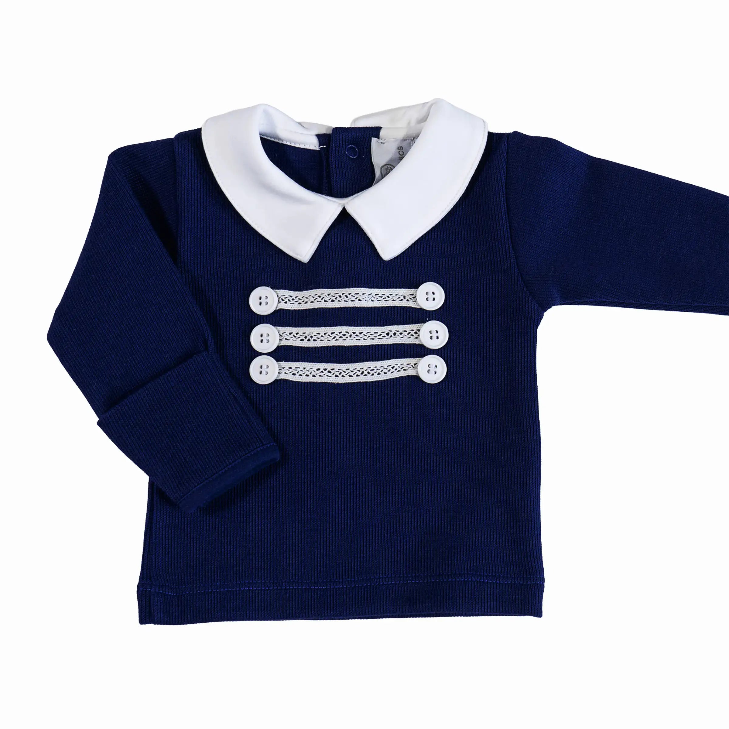 Chéris Tisse Marine Set – Navy Special Knit Baby Boy Outfit
