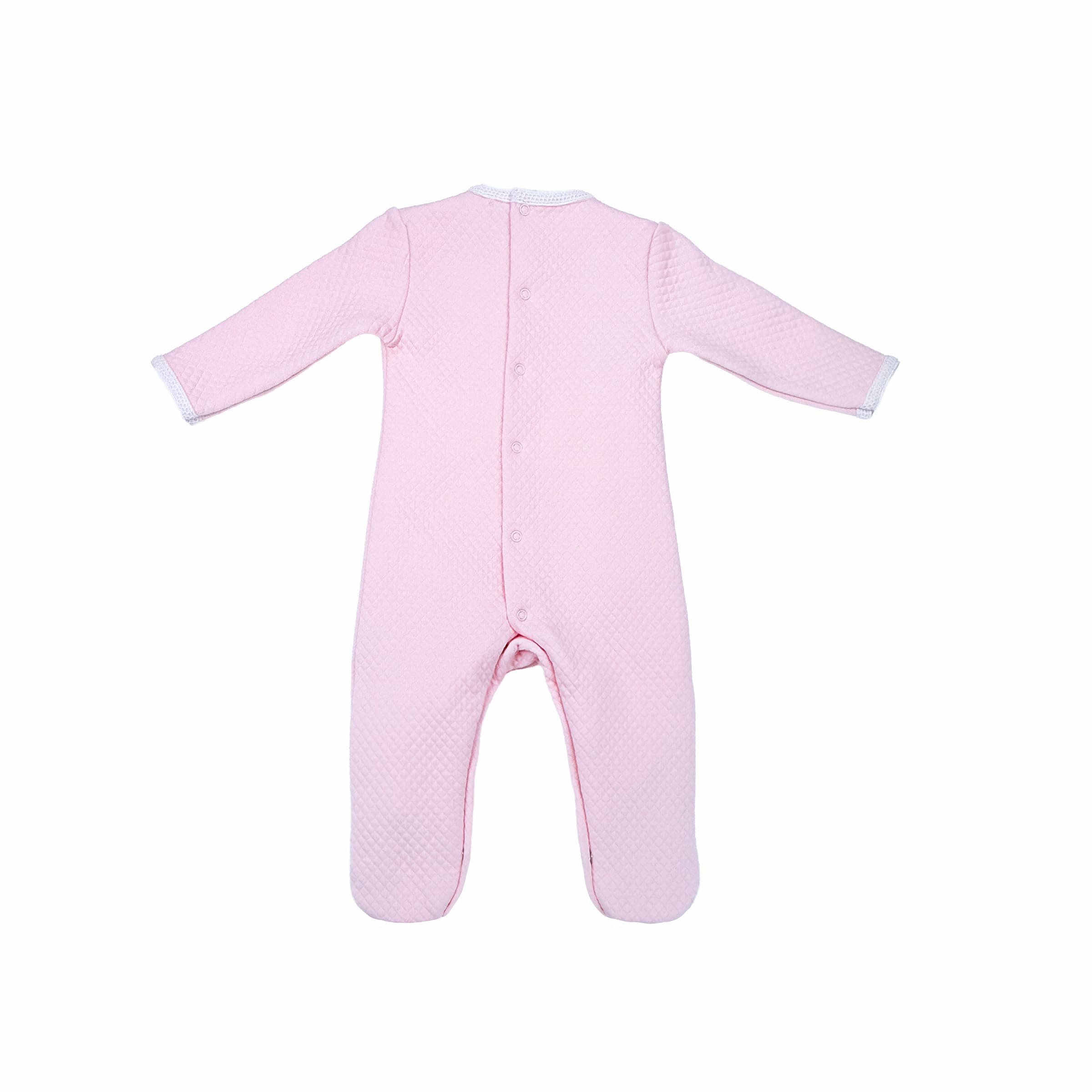 Cheris Rose Élégance Babygrow – back quilted design