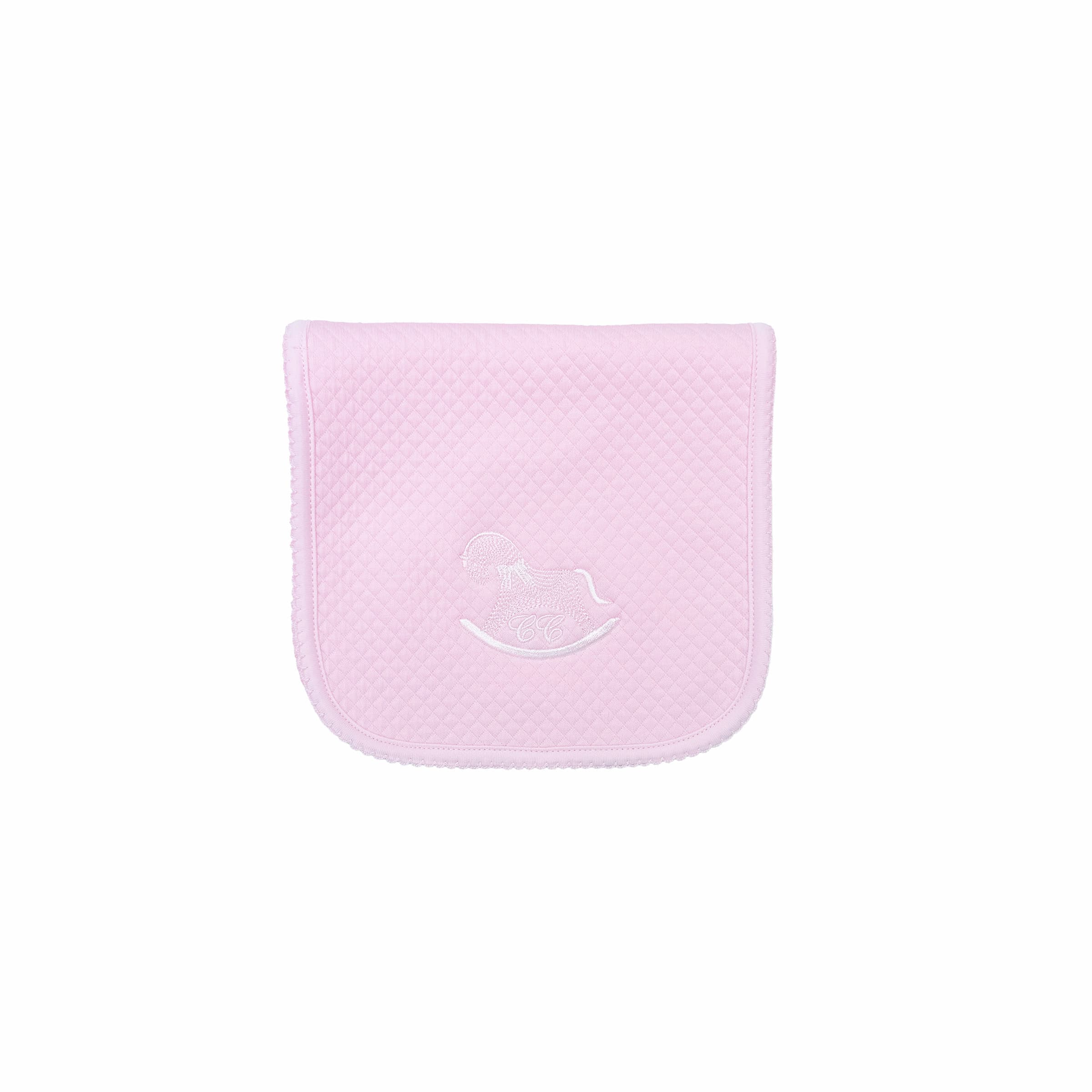 Cheris Élégance Volants Rose - La Petite Caresse - burp baby cloth