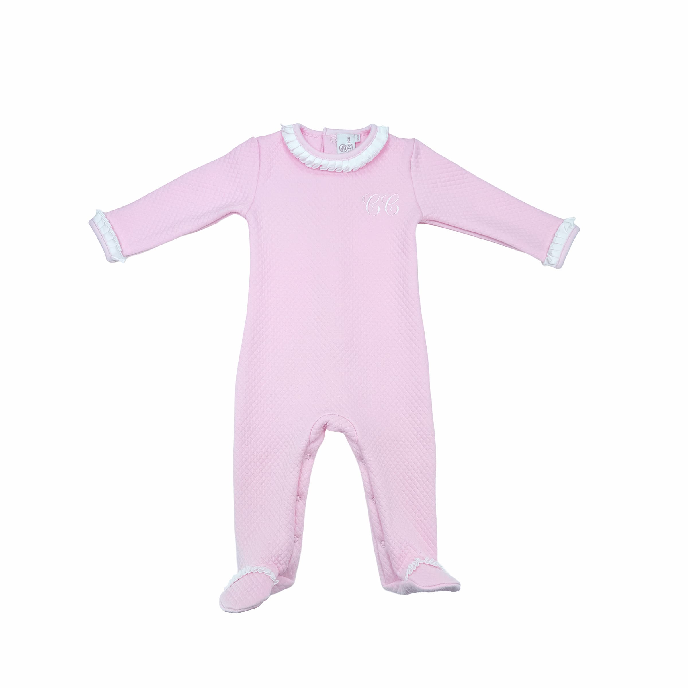 Chéris Élégance Volants Rose CC Babygrow