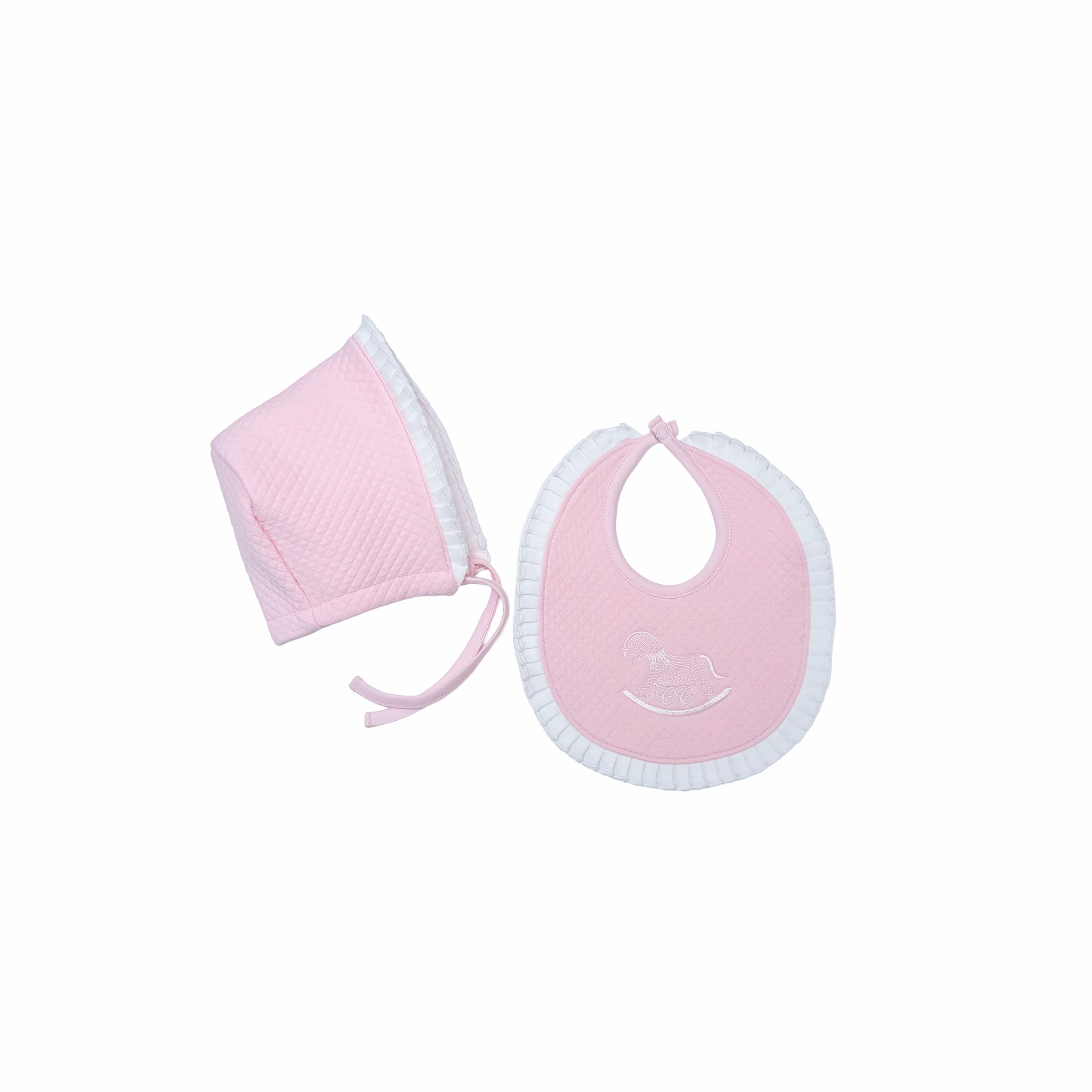 Baby girl luxury bundle with frilled detailing and embroidery