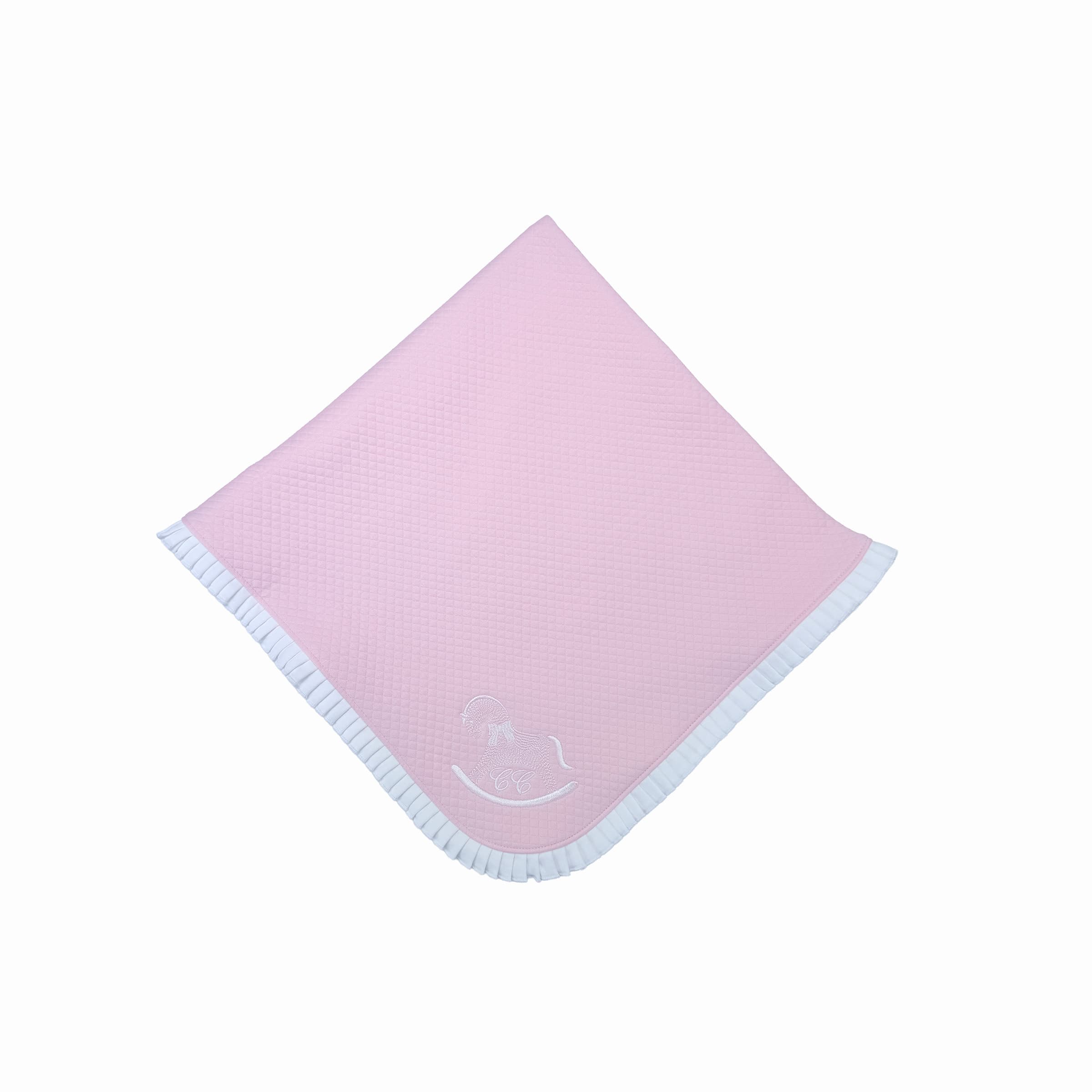 Cheris Élégance Volants Rose luxury baby cotton blanket